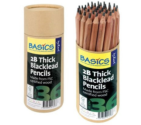 Thick 2B Blacklead Pencils 36pcs