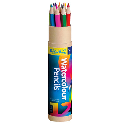Watercolour Pencils 12pcs With Brush