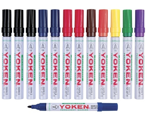Yoken Permanent Bullet Markers 48pcs