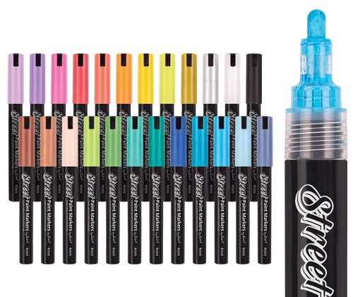 Outdoor Waterproof and Sunproof Markers 24pcs