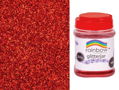 Glitter Jar Red 250g