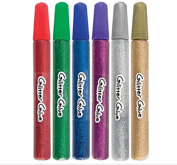 Glitter Glue Pens 6pcs