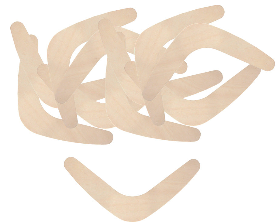 Wooden Decorating Boomerangs 10pcs