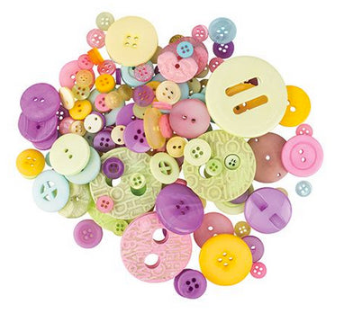 Bulk Pastel Buttons Assortment 600g