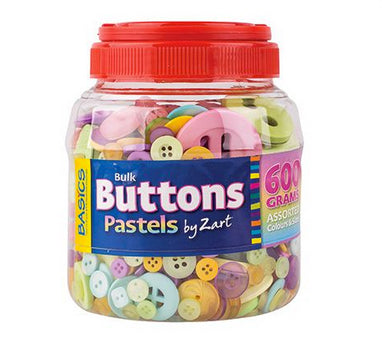 Bulk Pastel Buttons Assortment 600g