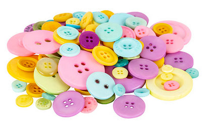 Bulk Pastel Buttons Assortment 600g