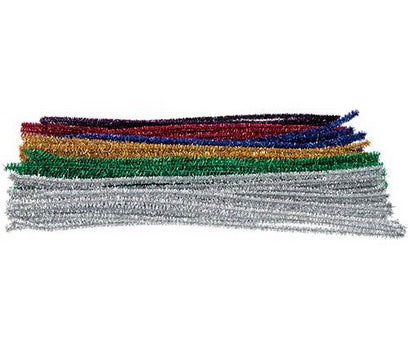 Chenille Tinsel Stems Assorted Colours 30cmx150pcs