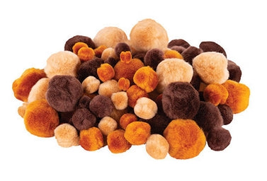 Pom Poms Earth Tones 95pcs