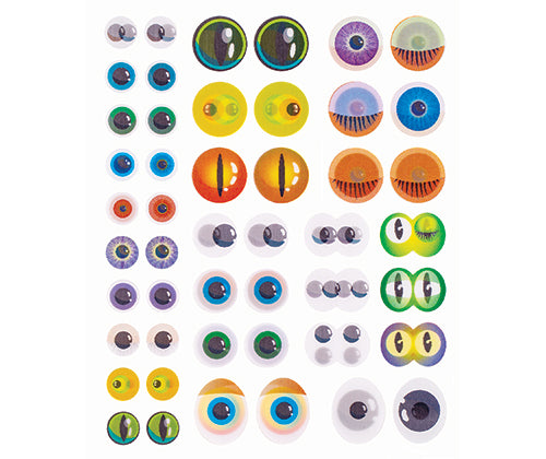 Lenticular Moving Eyes Stickers 144pcs