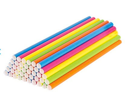 Eco Paper Straws Coloured 500pcs