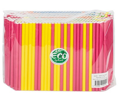 Eco Paper Straws Coloured 500pcs