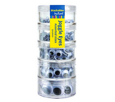 Stackable Joggle Eyes Black & White 550pcs