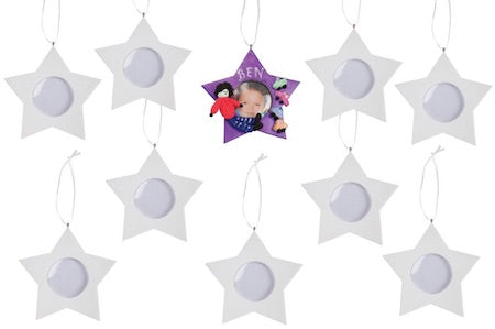 Clay Photo Frames Stars 10pcs