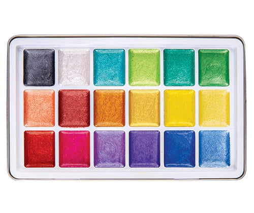 Pearlescent Watercolours Set 18 Colours