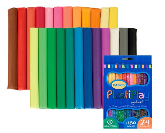 Plastiplay Plasticene Multicolour Pack 24pcs