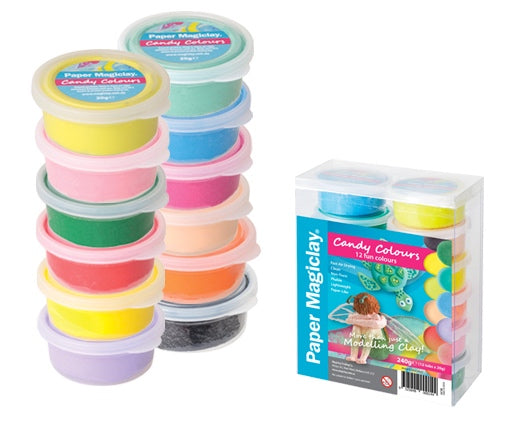 Paper Magiclay Candy Colours 12pcs
