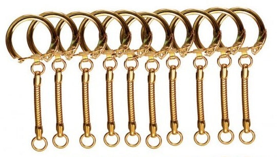 Key Chains Gold 10pcs