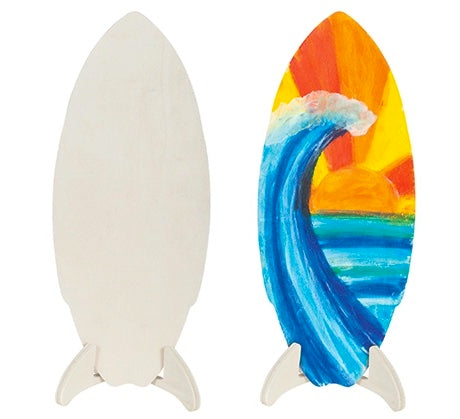 Wooden Surfboard with Stand 36cmL