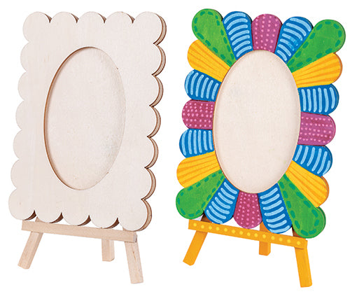 Wooden Photo Frame With Folding Easel 5 Sets