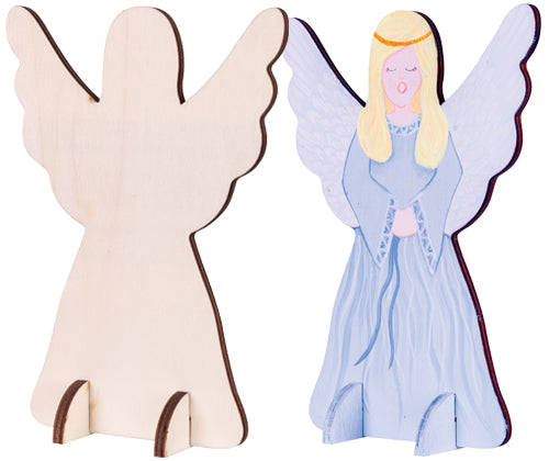 Wooden Standing Angels 10pcs