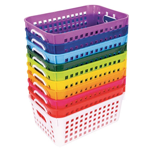 Storage Baskets Assorted Colours 10pcs