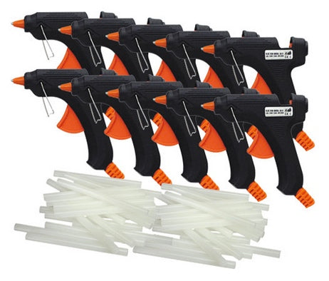 Ten Low Melt Glue Guns and 1Kg Low Melt Glue Sticks