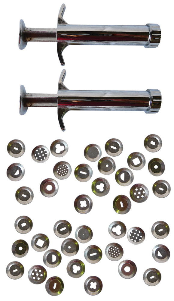 Two Heavy Duty Clay Guns and 38 Extrusion Discs