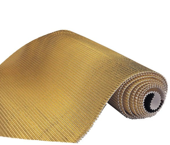 Cardboard Metallic Ripple Gold 75cm Roll