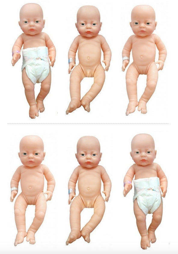6 x Newborn Dolls 41cm.. 3 White Boys and 3 White Girls