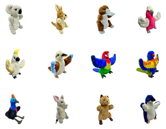Eco Aussie Animal Hand Puppets Set of 12