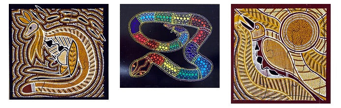 Kangaroo Dreaming, Rainbow Serpent and Ga Ga the Kookaburra Puzzle Set