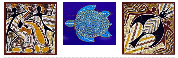 Emu Dreaming, Fish Billabong and Willie Wagtail Puzzle Set