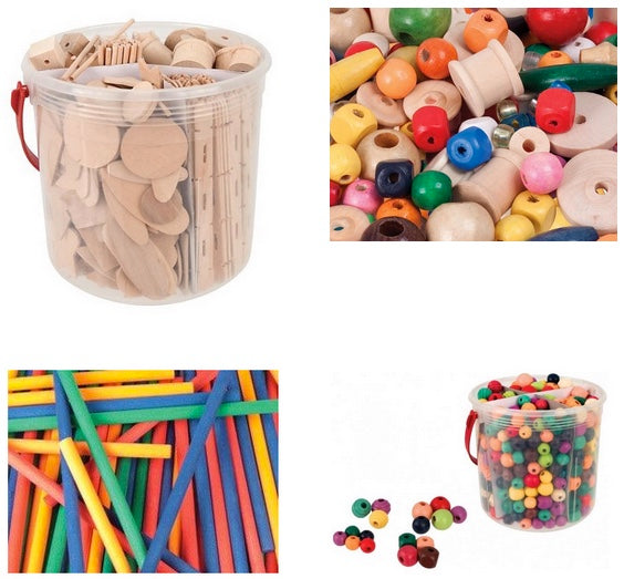 Wooden Parts Play Pack 1360pcs