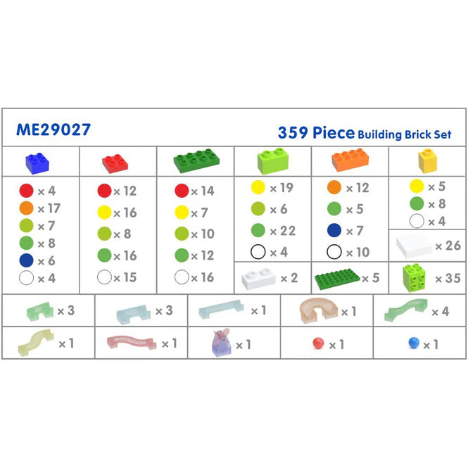 STEM Bricks & Marble Run – 359 Piece Building Set