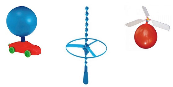 Skyrocopters, Balloon Cars and Helicopters 15pcs