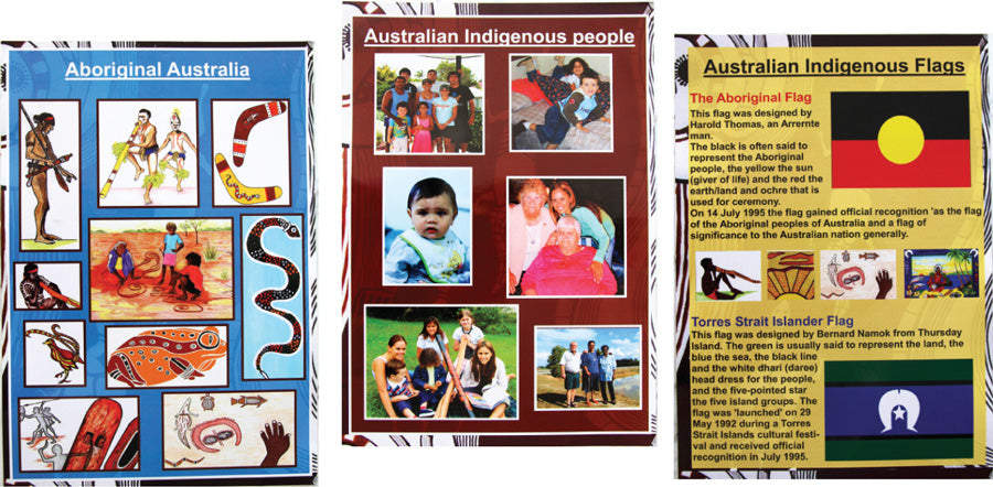 Three Indigenous A3 Laminated Posters