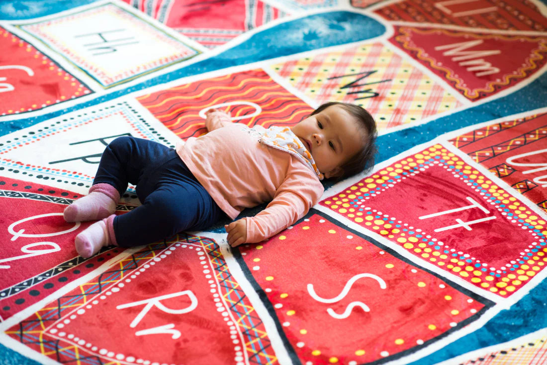 Alphabet Rainbow Serpent Carpet 2m x 3m