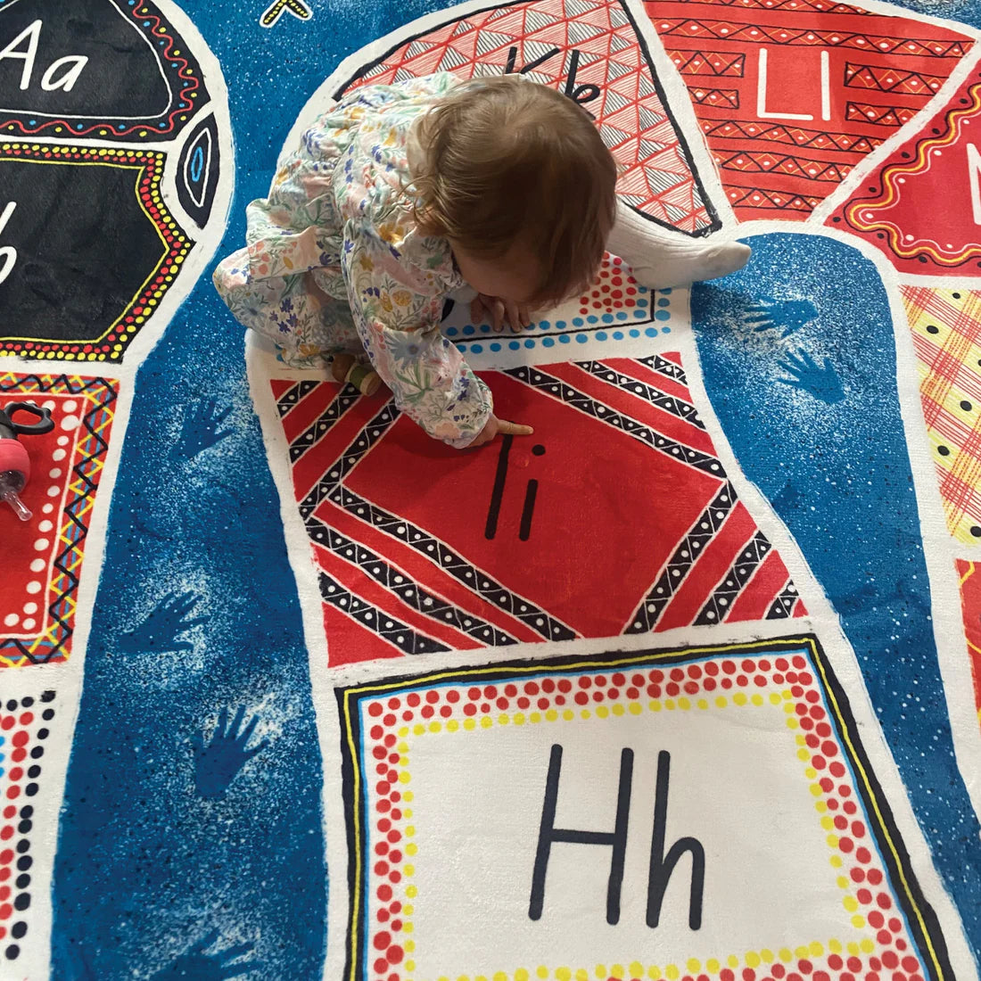 Alphabet Rainbow Serpent Carpet 2m x 3m