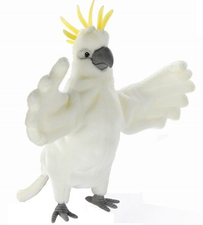 Sulphur Crested Cockatoo Full Body Puppet 43cm