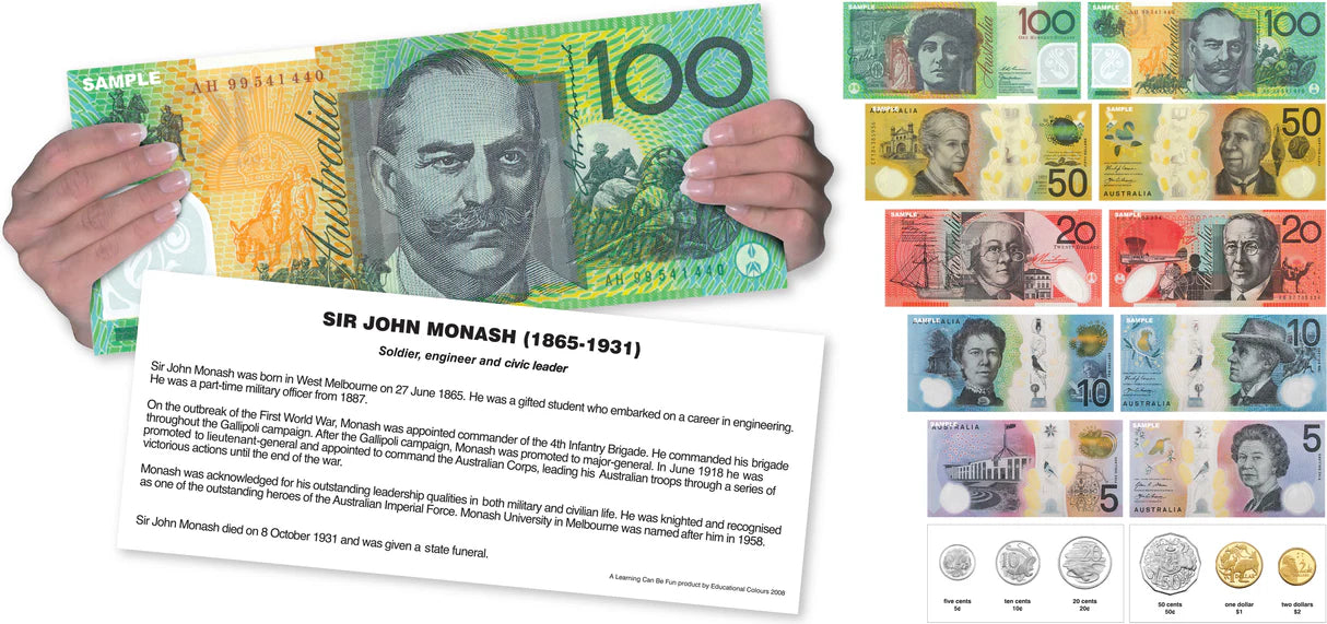 Take Note! Giant Australian Notes and Coins 12pcs