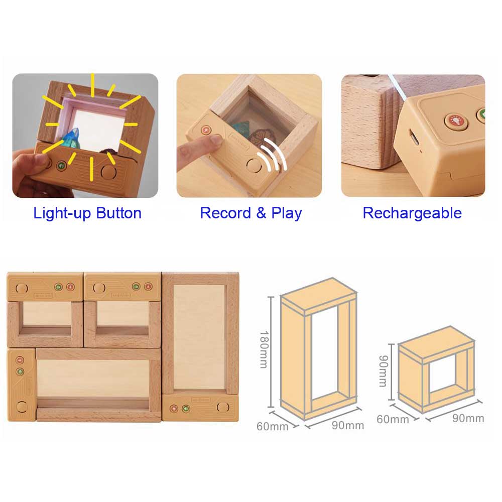 Record & Talk Discovery Light-Up Blocks – 4pcs