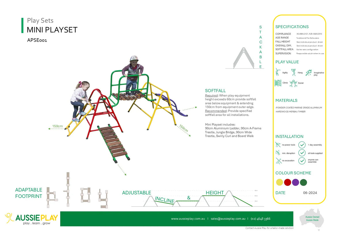 The Lookout Aluminium Climbing Set 6pcs