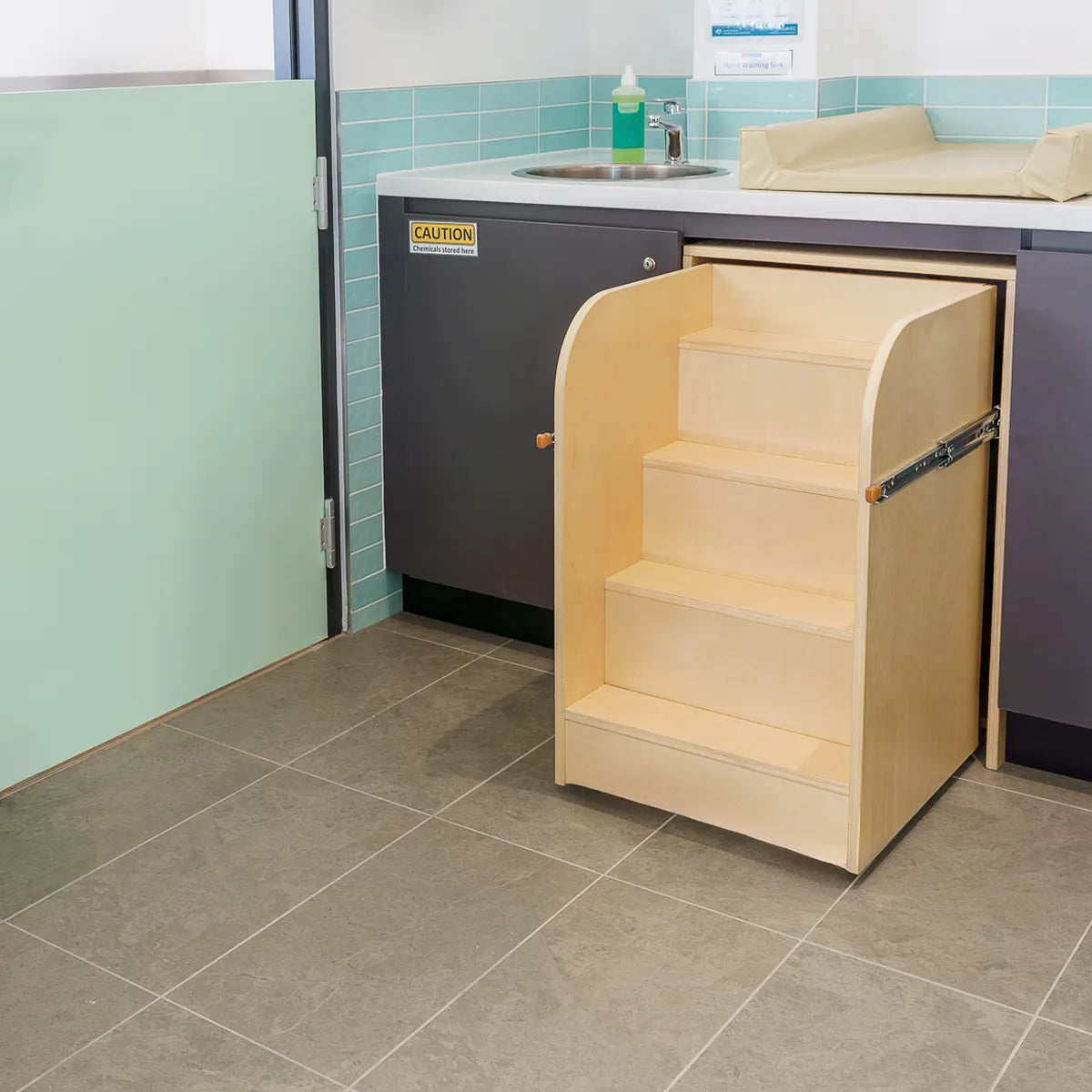 Baby Change Under Bench Sliding Stair Unit – Australian Made