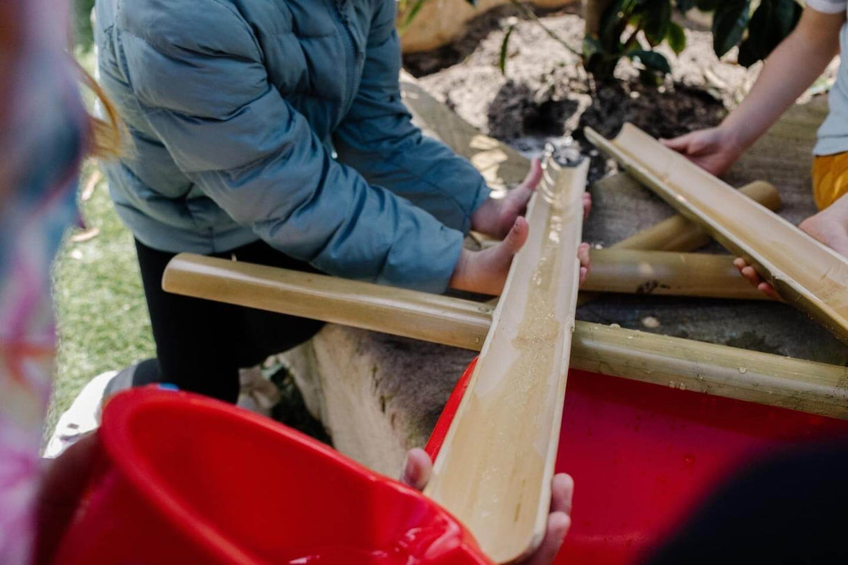 Natural Bamboo Channel Set – 40 Pieces for STEM Play