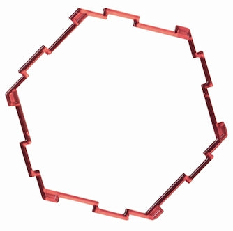 Geoshapes Hexagons Crystal Fluoro Pack 24pcs