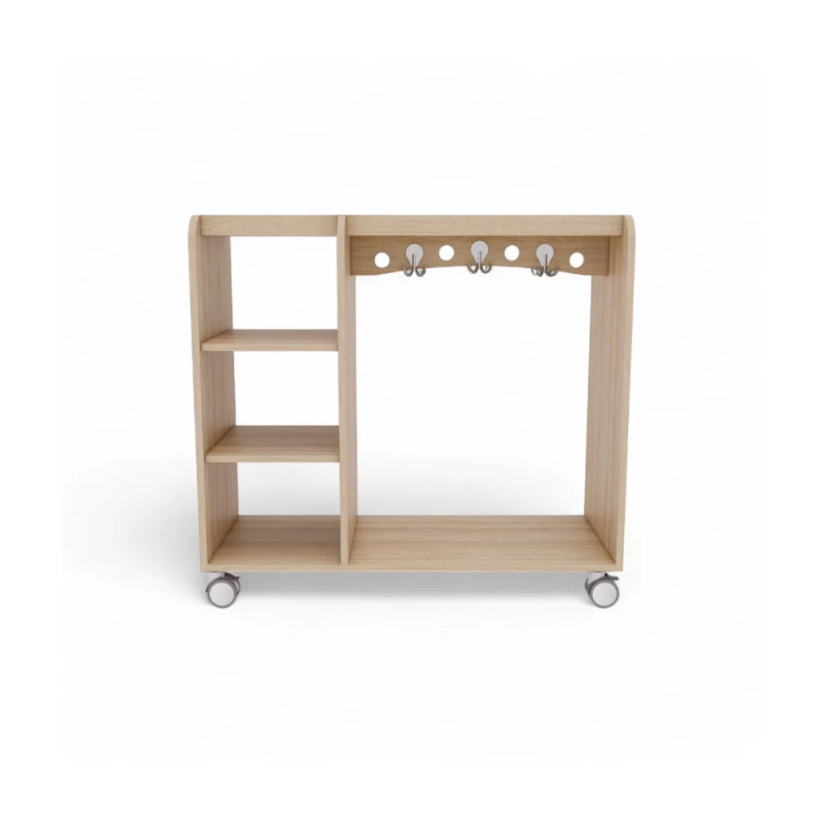 Maple Laminate Dress Up Trolley With Mirror and Storage