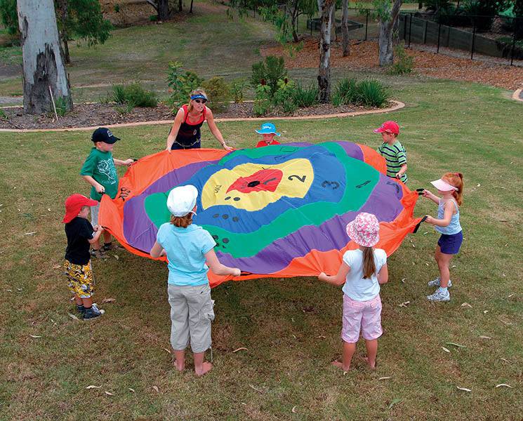 Large Target Parachute – 3.6m, 12 Handle Group Play Mat