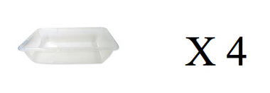 Set of 4 Clear Sand and Water Trays Only