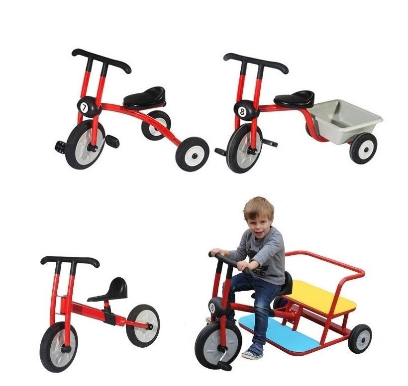 Set of 4 E Trikes - Cruiser, Walk Bike, Chariot and Rickshaw