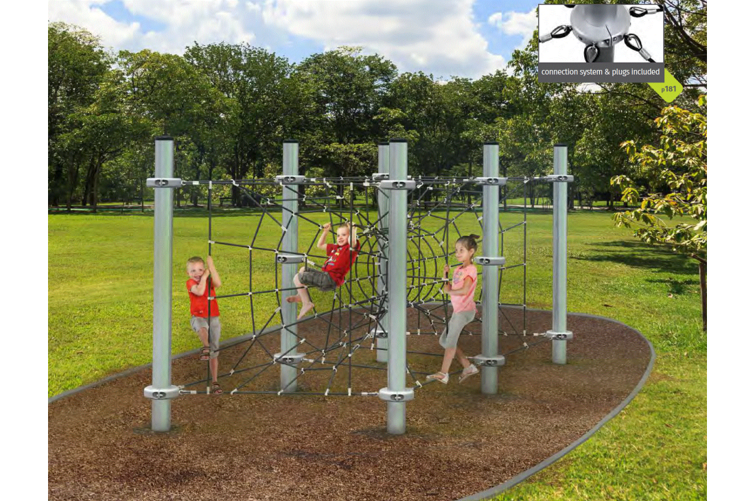 Commercial Grade Armed (Steel Core) Rope Structure - CUBE